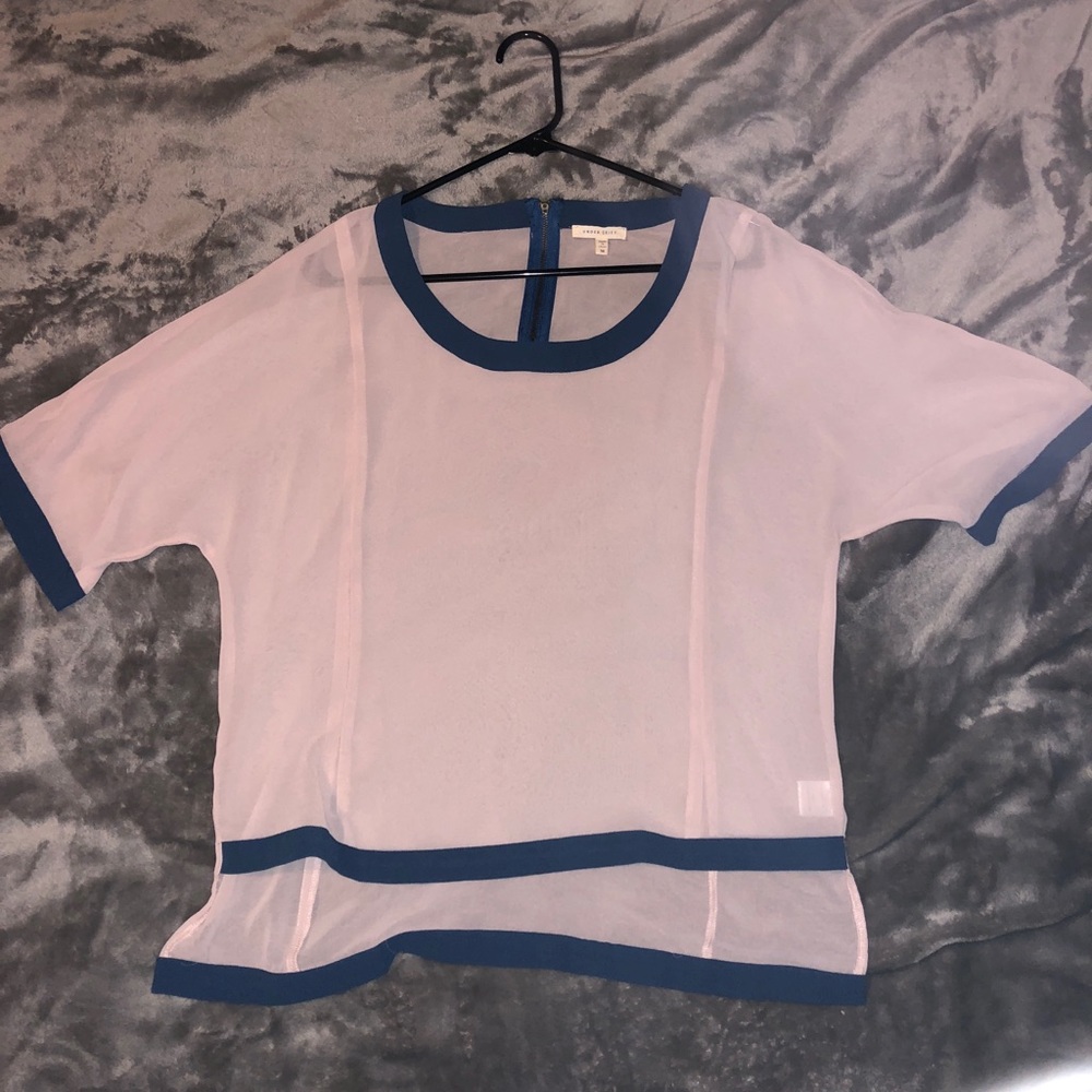 Pink sheer blouse